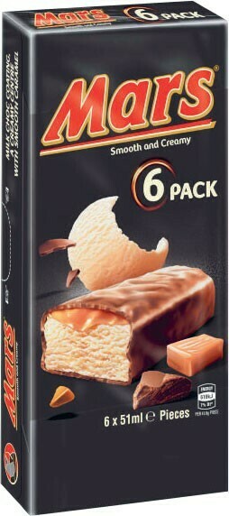 Mars Ice Cream Varieties 6 Pack 207mL-318mL