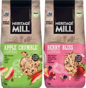 Heritage Mill Muesli or Clusters 1kg