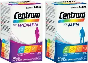 Coles Centrum Men or Women 60 Pack^ offer