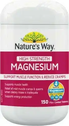 Coles Natureu2019s Way High Strength Magnesium Tablets 150 Pack^ offer