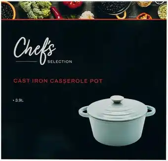 Coles Chefu2019s Selection Cast Iron Casserole Pot offer