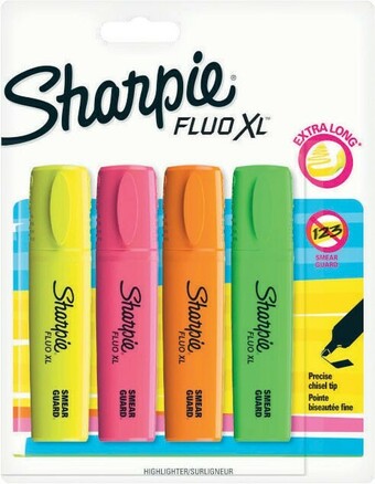 Coles Sharpie Fluo XL Highlighter Assorted 4 Pack offer