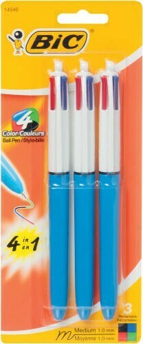 Coles Bic 4 Colour Pens 3 Pack offer