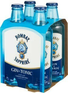 Coles Bombay Sapphire Gin & Tonic Bottles 4x275mL offer