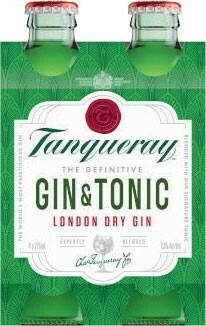 Coles Tanqueray & Tonic Bottles 4x275mL offer