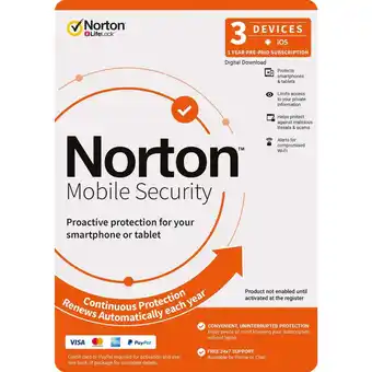 JB Hi-Fi Norton Mobile Security (3 Devices - 12 Month) [Digital Download] offer