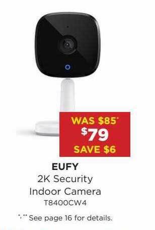 Bing Lee Eufy 2k Security Indoor Camera offer