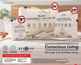 Coles Abercrombie & Ferguson Repreve Pillow, Abercrombie & Ferguson Pillow Protector Or Abercrombie & Ferguson Mattress Protector Q offer