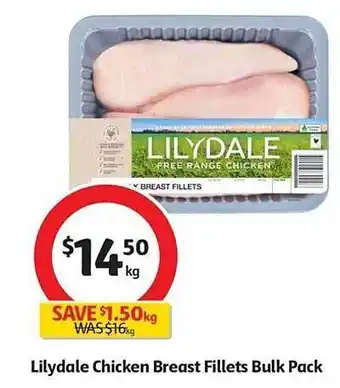 Coles Lilydale Chicken Breast Fillets Bulk Pack offer