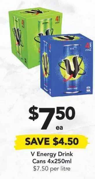 Drakes V Energy Drink offer
