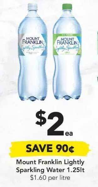 Drakes Mount Franklin Lightly Sparkling Water offer
