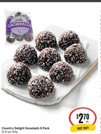 IGA Country Delight Snowballs 8 Pack offer