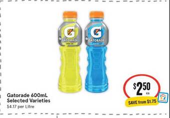 IGA Gatorade 600ml offer