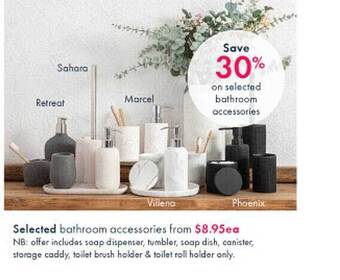 Pillow Talk Bathroom Accessories offer