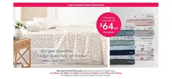 Pillow Talk Flannelette Sheet Set Qb offer