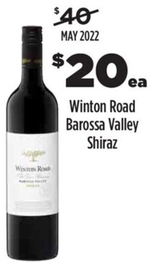 Liquorland Winton Road Barossa Valley Shiraz offer