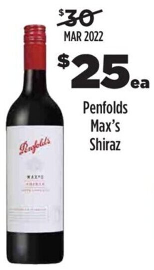 Penfolds Max's Shiraz