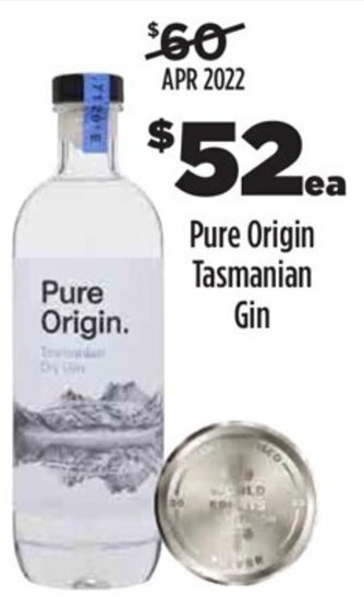 Liquorland Pure Origin Tasmanian Gin offer