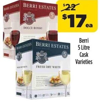 Liquorland Berri 5 Litre Cask Varieties offer