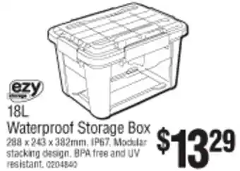 18L Waterproof Storage Box 288x243x382mm
