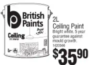 Bunnings 2L Ceiling Paint offer