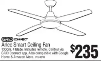 Bunnings Arlec Smart Ceiling Fan 130cm offer