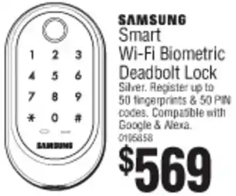 Bunnings Smart Wi-Fi Biometric Deadbolt Lock offer