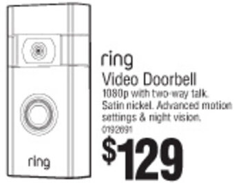 Bunnings Ring Video Doorbell offer