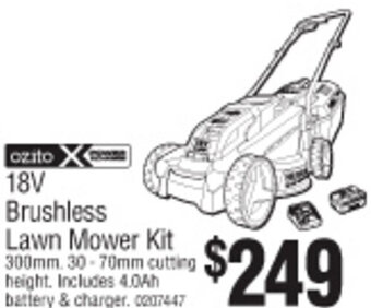 Bunnings 18V Brushless Lawn Mower Kit offer