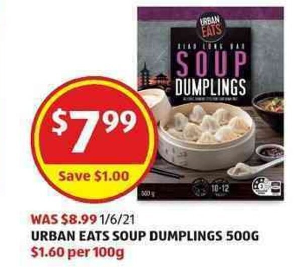 Urban Eats Soup Dumplings 500g offer at ALDI