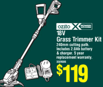 Bunnings 18V Grass Trimmer Kit offer