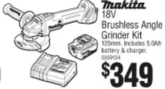 Bunnings 18V Brushless Angle Grinder Kit offer