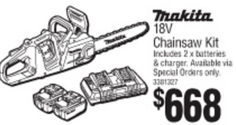 Bunnings 18V Chainsaw Kit offer