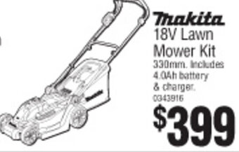 Bunnings 18V Lawn Mower Kit offer