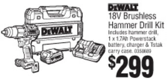 Bunnings 18V Brushless Hammer Drill Kit offer