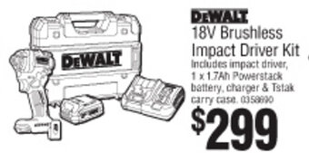 Bunnings 18V Brushless Impact Driver Kit offer