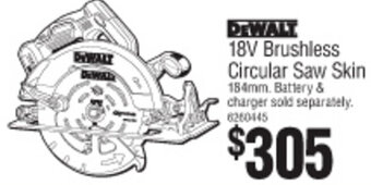 Bunnings 18V Brushless Circular Saw Skin offer
