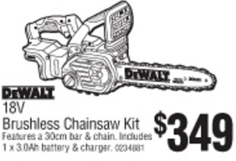 Bunnings 18V Brushless Chainsaw Kit offer