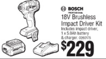 Bunnings 18V Brushless Impact Driver Kit offer