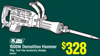 Bunnings 1500W Demolition Hammer offer