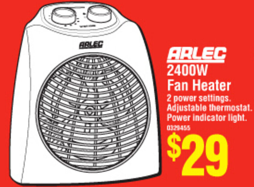 Bunnings 2400W Fan Heater offer