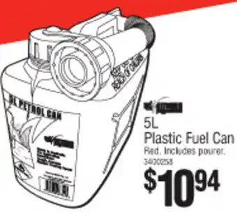 Bunnings 5L Plastic Fuel Can offer