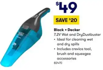 BIG W Black + Decker 7.2 Wet And Dry Dustbuster  82470 offer