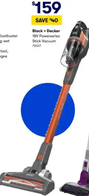 BIG W Black+Decker 18V Powerseries Stick Vacuum 73027 offer
