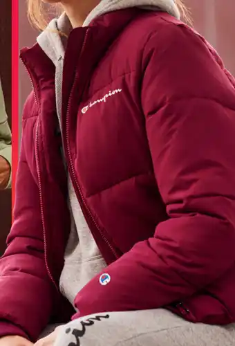 Myer Champion Rochester Athletic Puffer In Wine offer