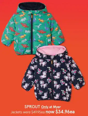 Myer Sprout offer
