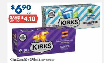 Foodland Kirks Cans 10 X 375ml offer
