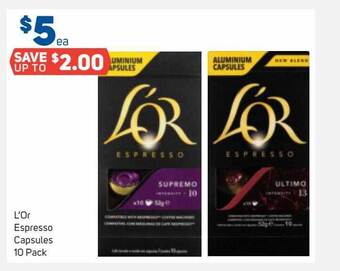 Foodland L'or Espresso Capsules 10 Pack offer