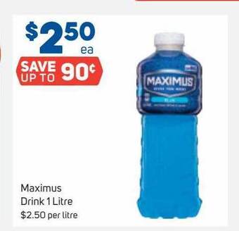 Foodland Maximus Drink 1 Litre offer