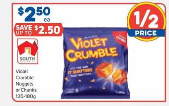 Foodland Violet Crumble Nuggets Or Chunks 135-180g offer